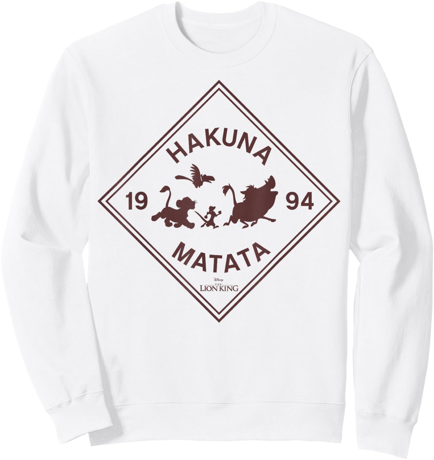 Disney The Lion King Hakuna Matata Diamond Group Logo Sweatshirt - Sweatshirt | White