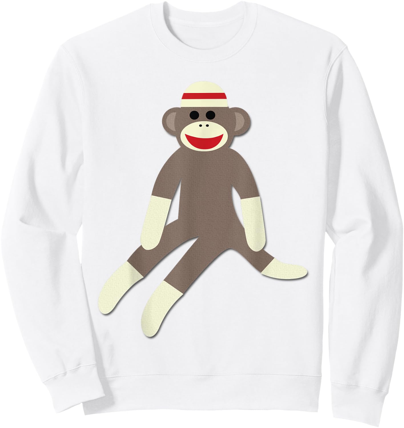 Monkey Sock Monkey Sweatshirt - Sweatshirt | White