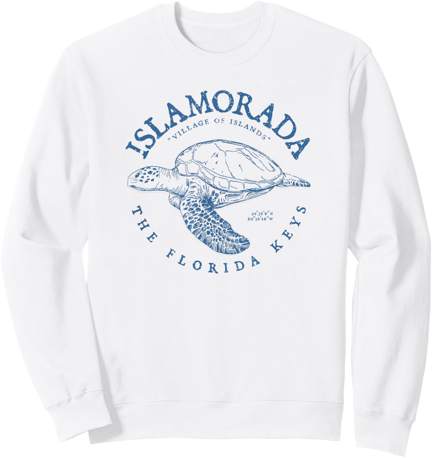 Islamorada Florida Keys Scuba Diving Turtle Village Islands Sweatshirt - Sweatshirt | White