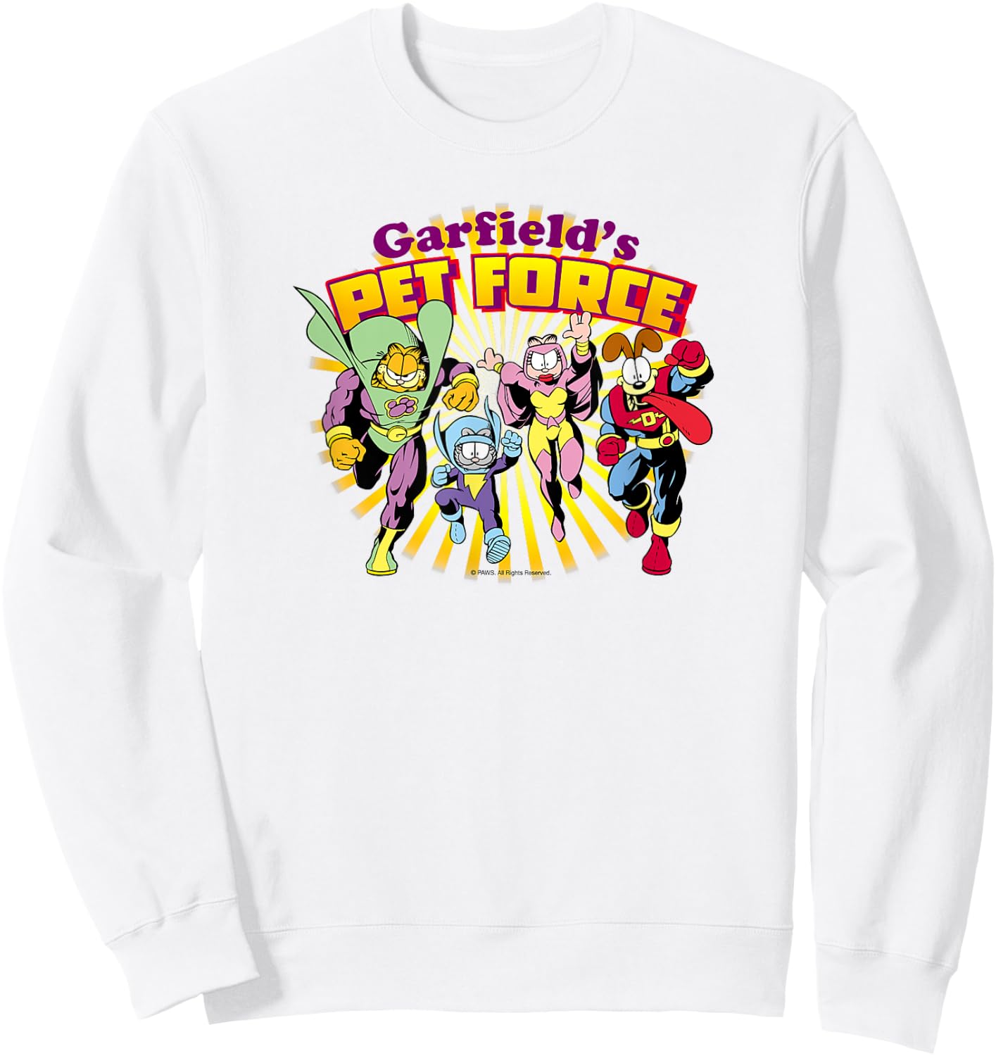 Garfield Pet Force Burst Sweatshirt - Sweatshirt | White