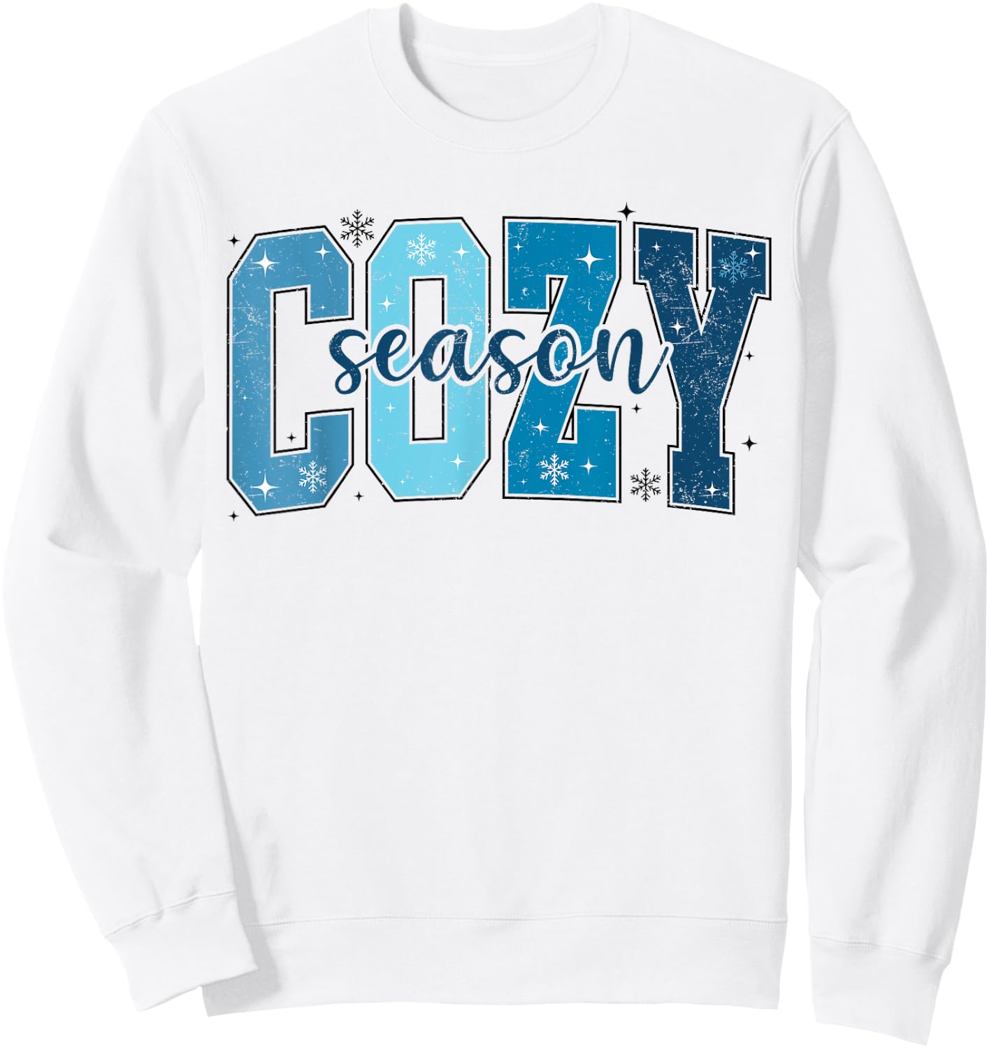 Retro Cozy Season Cute Winter Vibes Tis the Season Christmas Sweatshirt - Sweatshirt | White