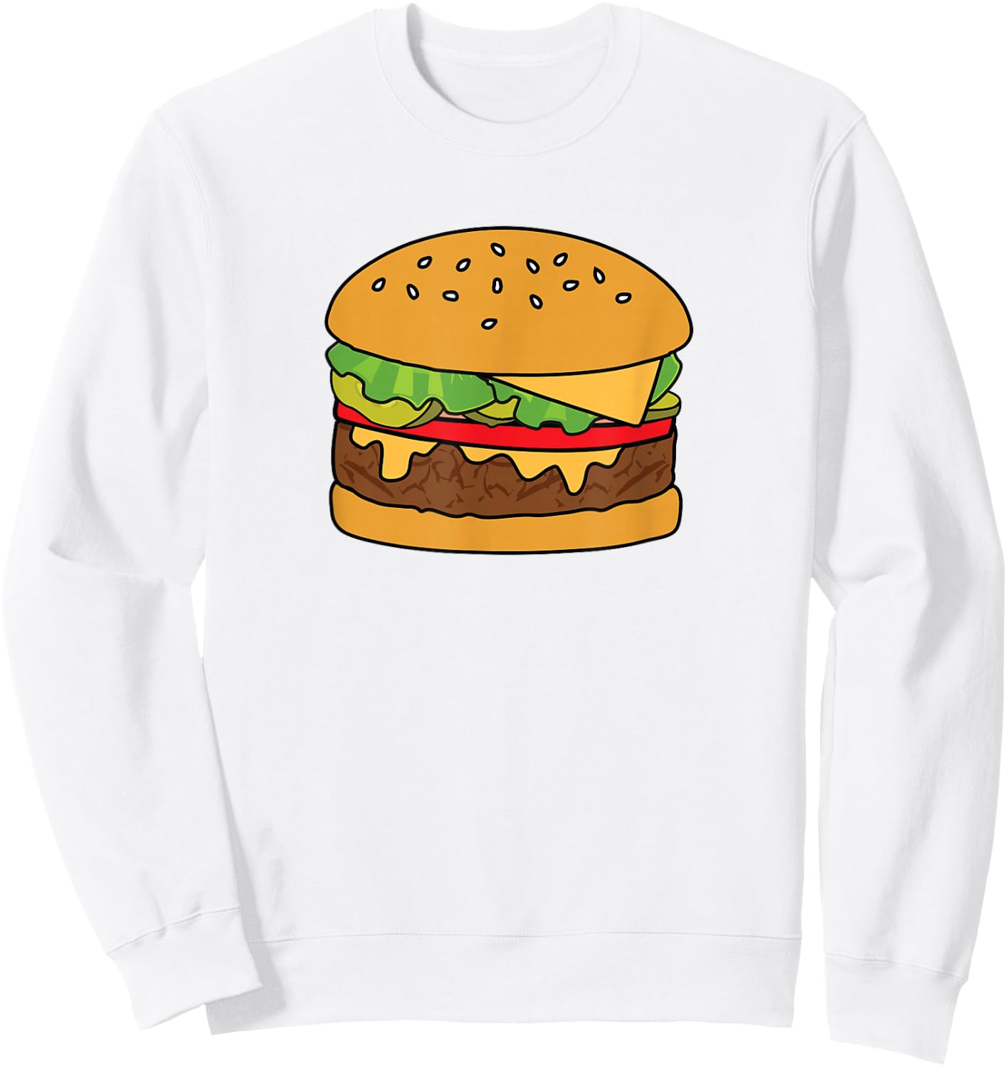 Cheeseburger Shirt Sweatshirt - Sweatshirt | White