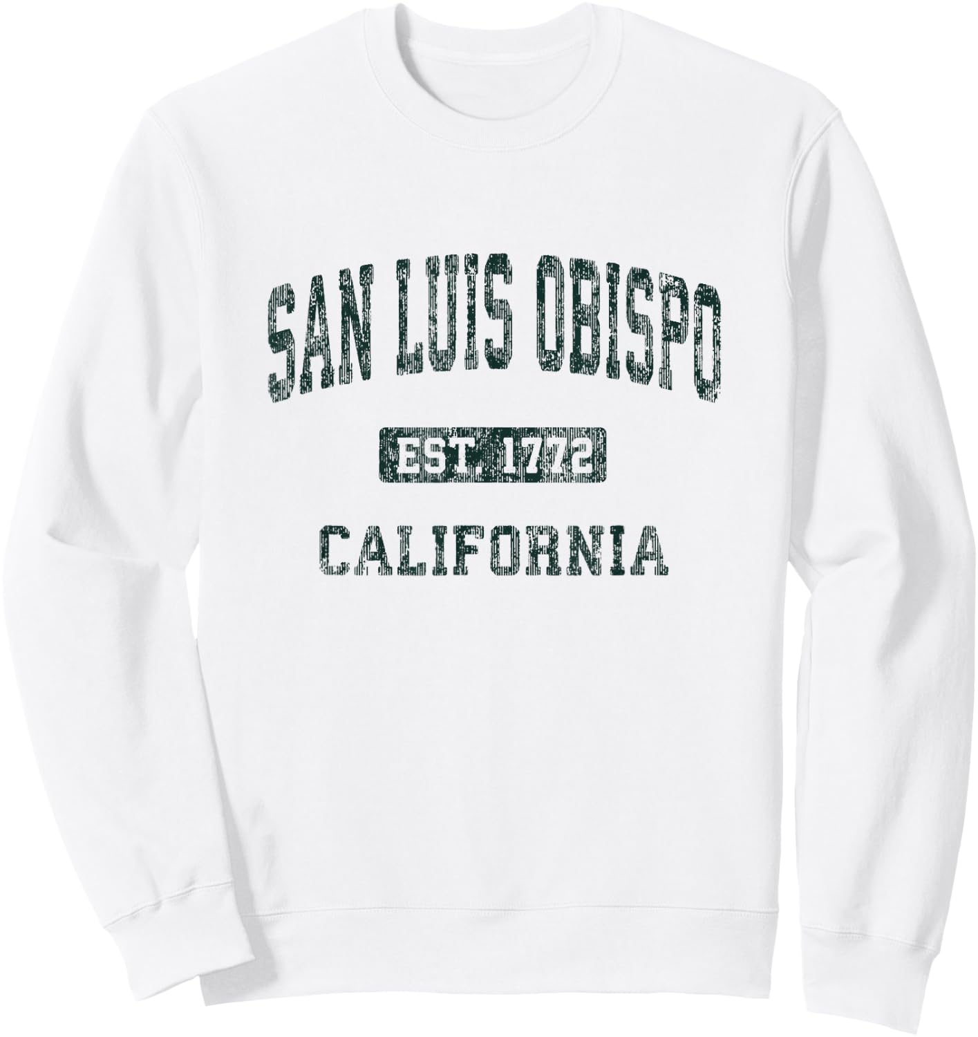San Luis Obispo California CA Vintage Athletic Sports Design Sweatshirt - Sweatshirt | White