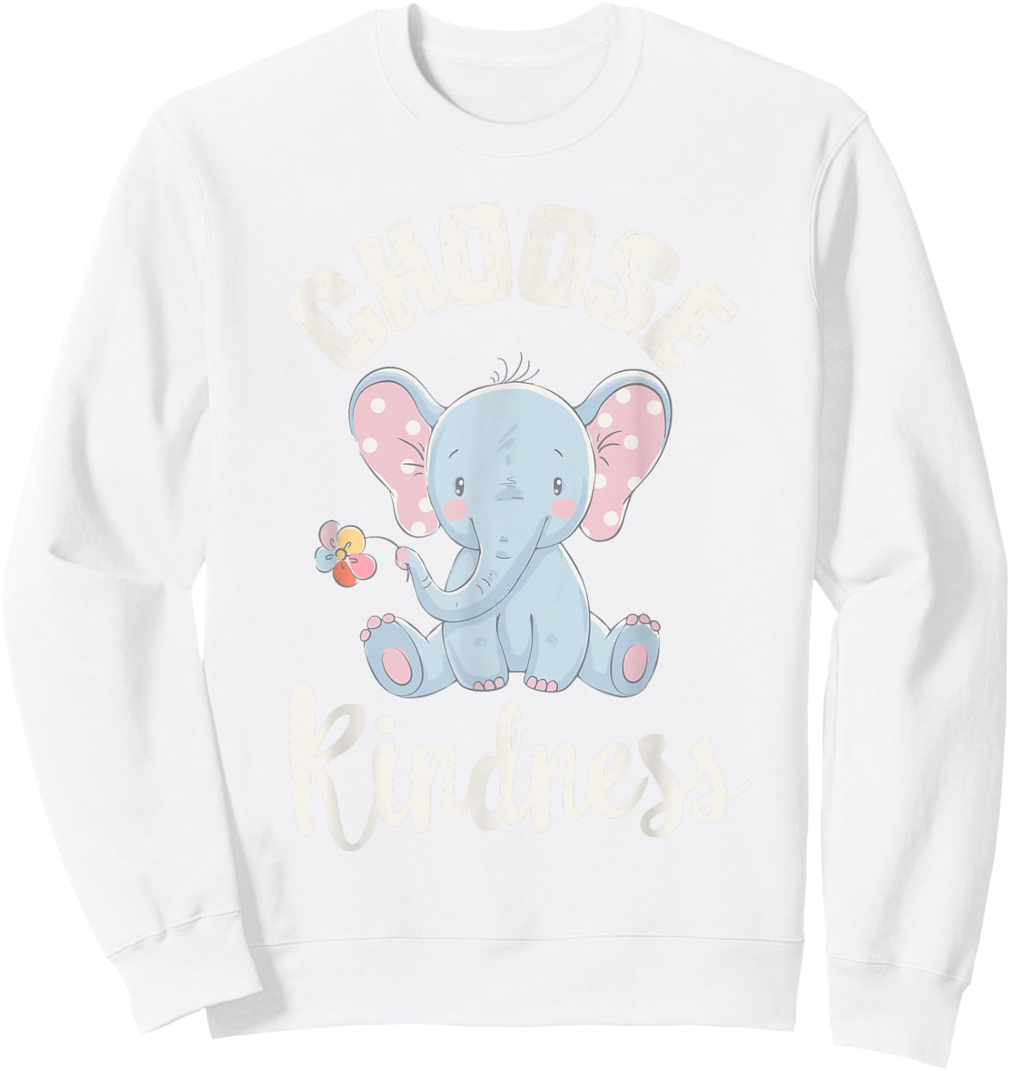 Orange Unity day , Anti Bullying Elephant Choose Kindness Sweatshirt - Sweatshirt | White