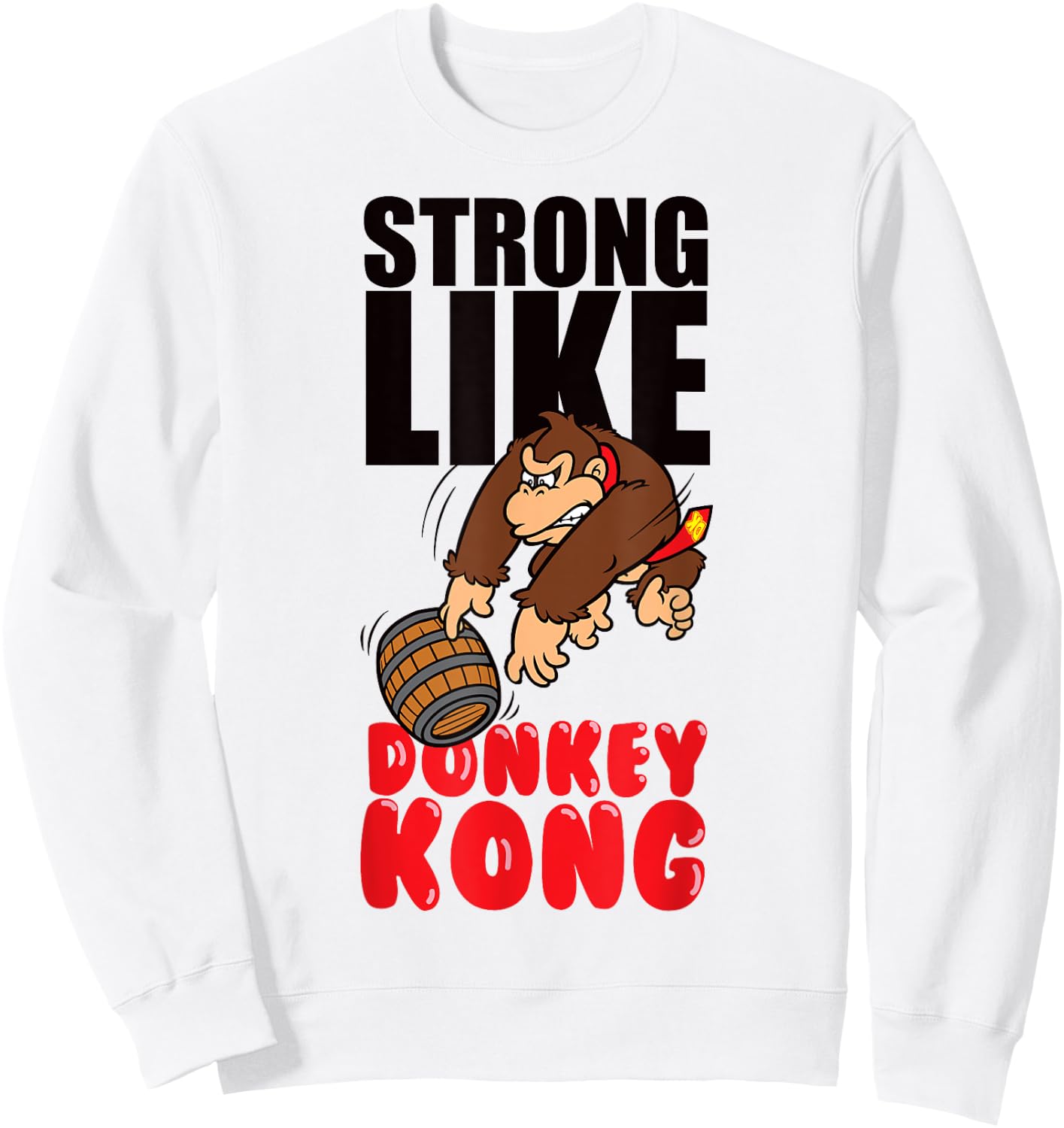Nintendo Strong Like Donkey Kong Barrel Throw Sweatshirt - Sweatshirt | White