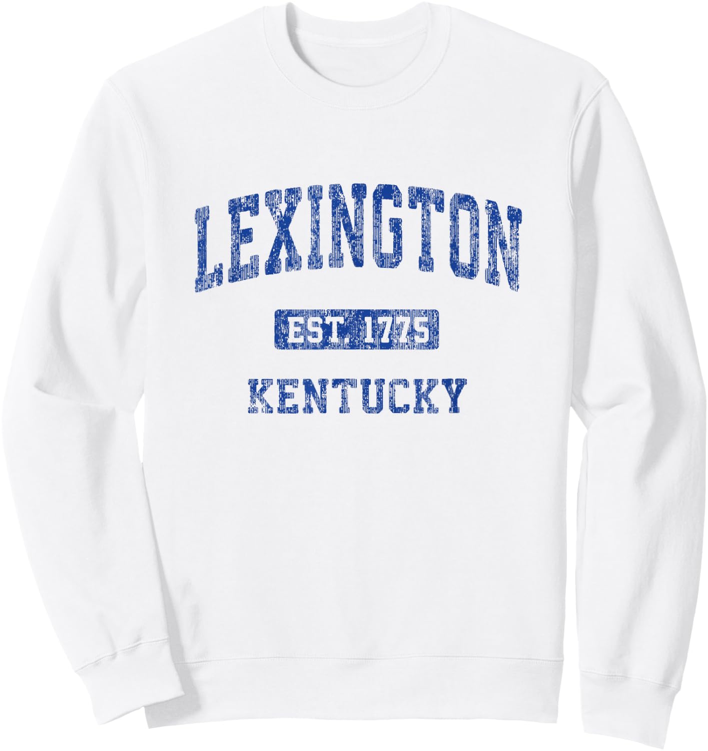 Lexington Kentucky KY Vintage Athletic Sports Design Sweatshirt - Sweatshirt | White