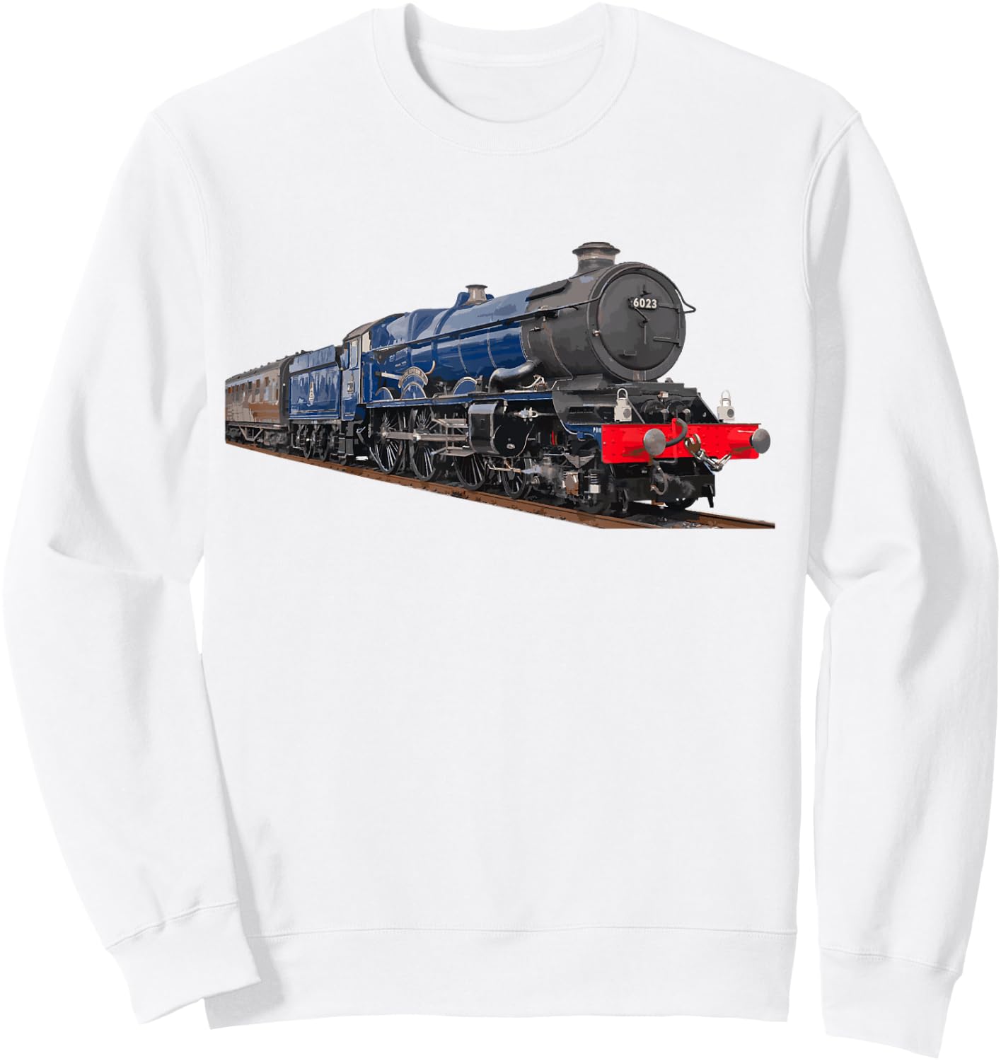 Train King Edward II Locomotive Engine Sweatshirt - Sweatshirt | White