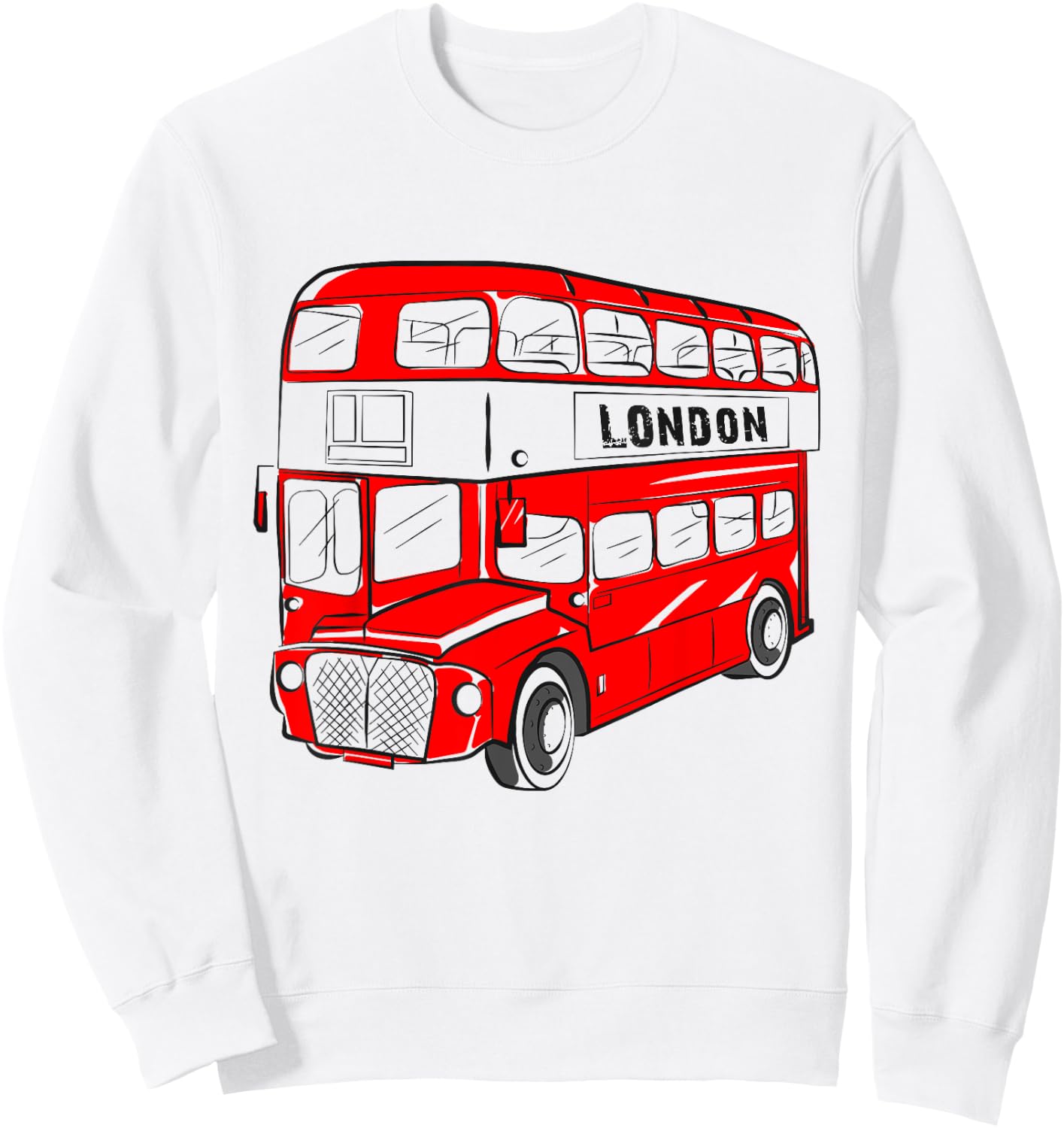 London Double Decker Bus - Souvenir Sweatshirt - Sweatshirt | White