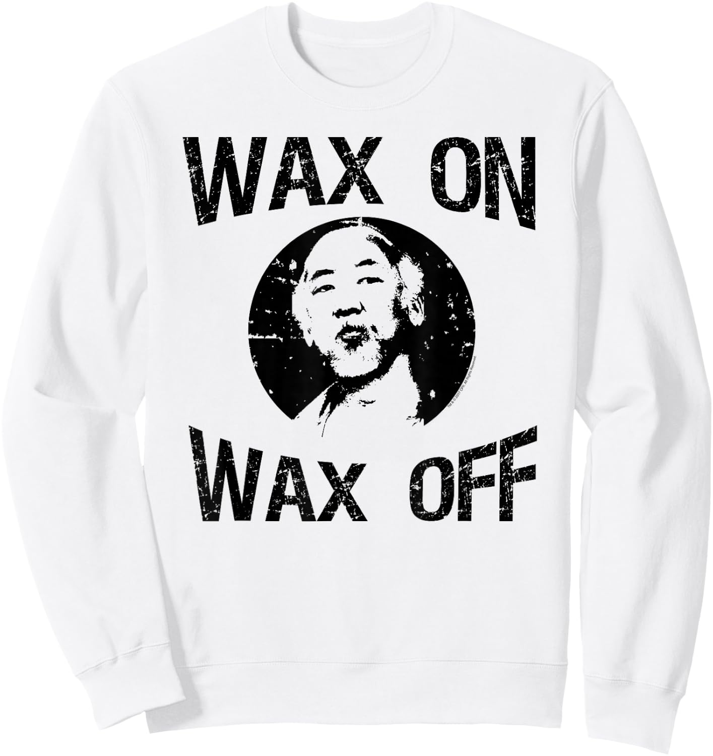 The Karate Kid Wax On Wax Off Miyagi Photo Movie Sweatshirt - Sweatshirt | White