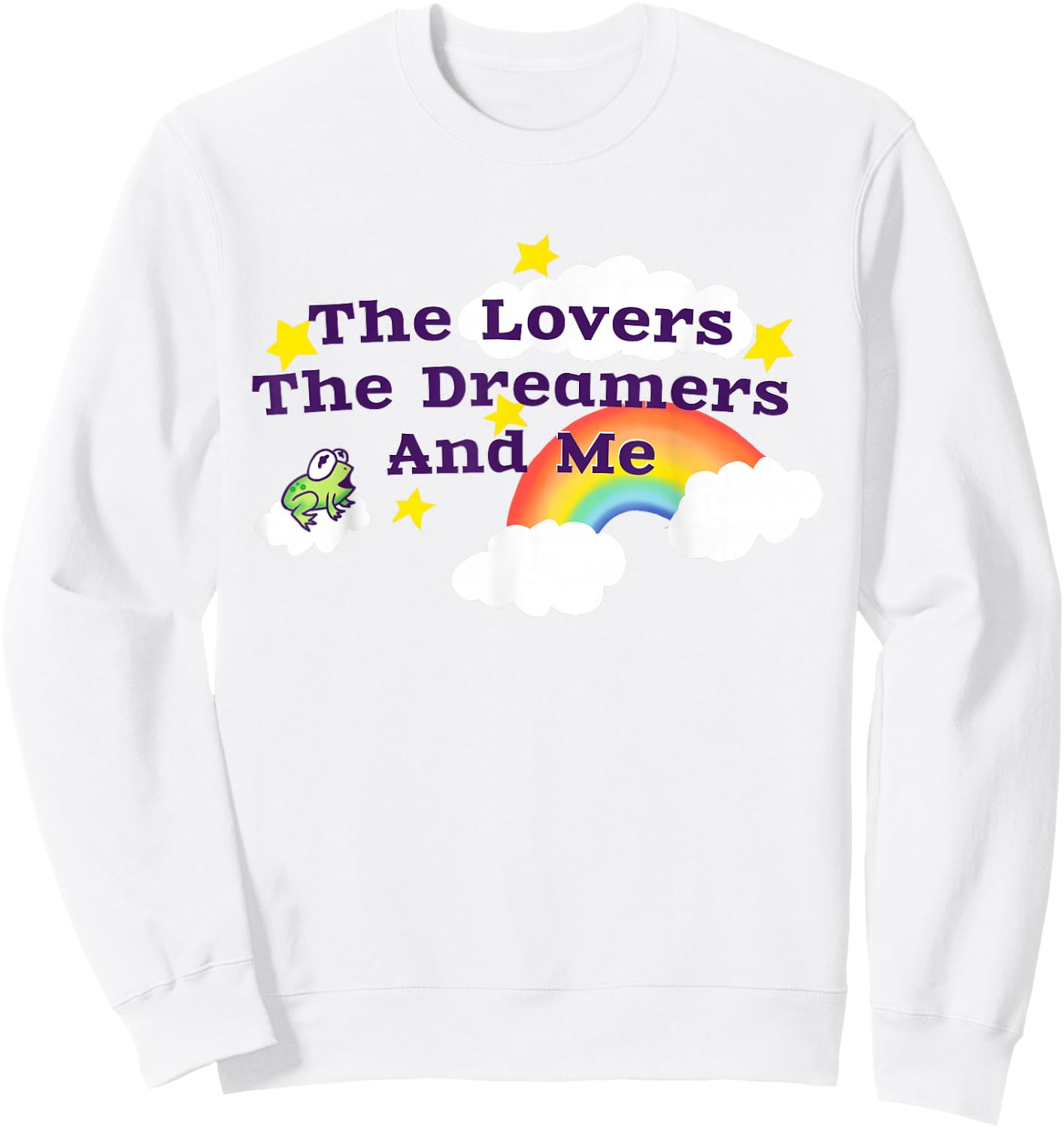 Rainbow Connection | Cute | Frog | Love Pride | Geeky Shirt Sweatshirt - Sweatshirt | White