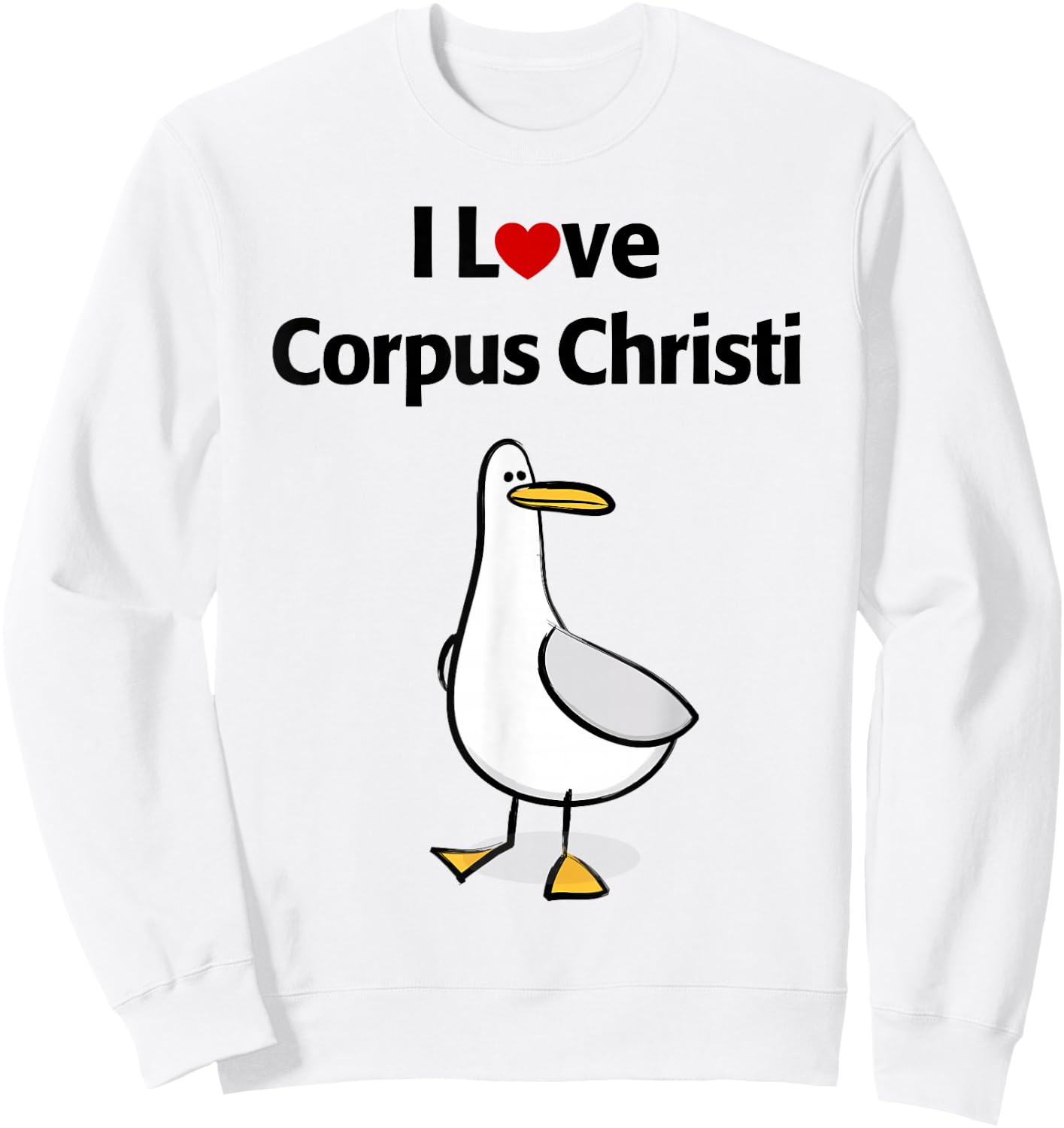 I Love Corpus Christi Sweatshirt - Sweatshirt | White
