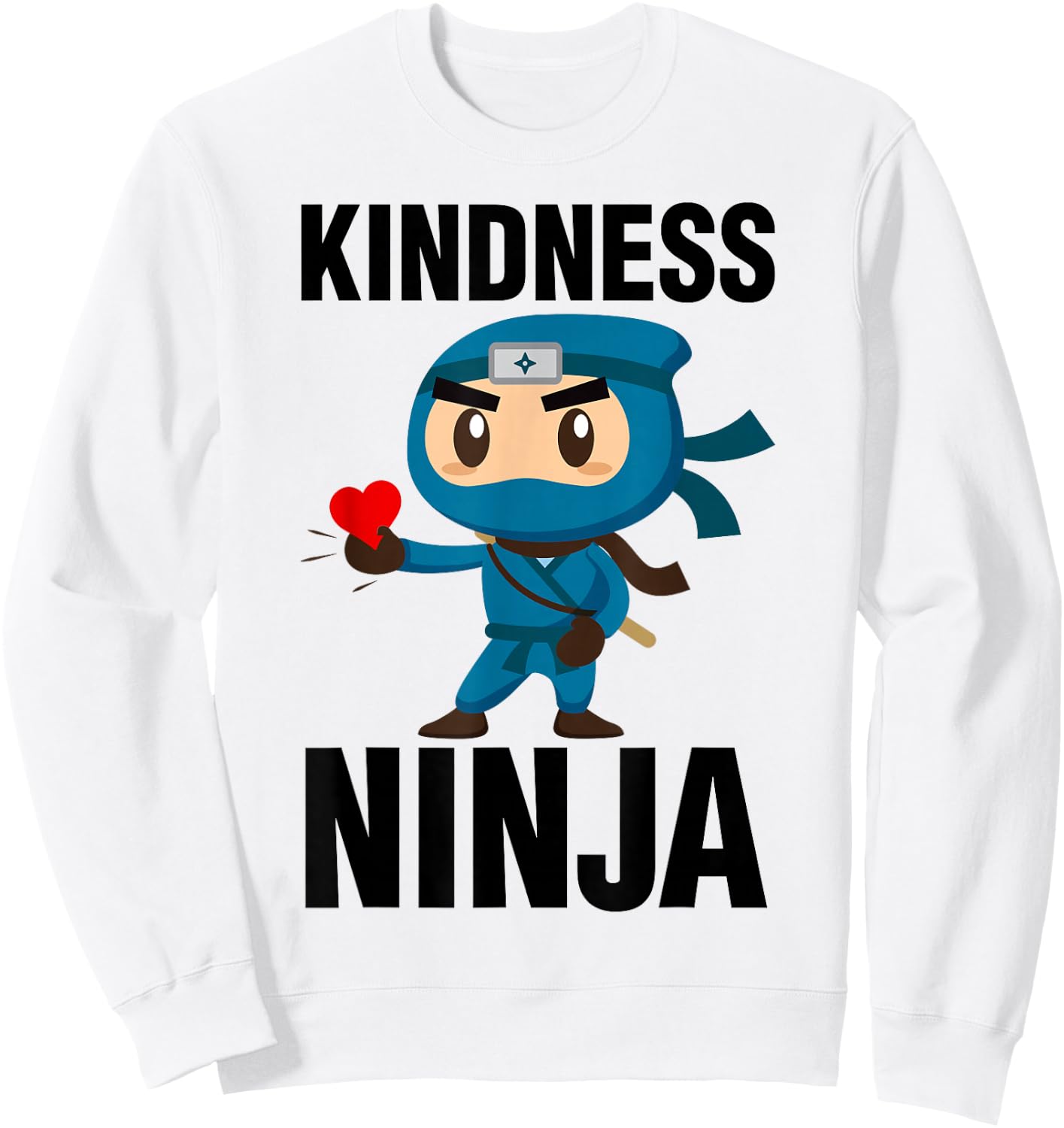 Kindness Club Anti Bullying Ninja Kids School Teacher Gift Sweatshirt - Sweatshirt | White