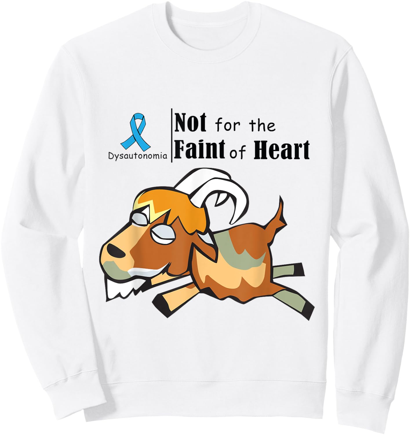 Paxton the Fainting Goat, Dysautonomia, POTS Sweatshirt - Sweatshirt | White