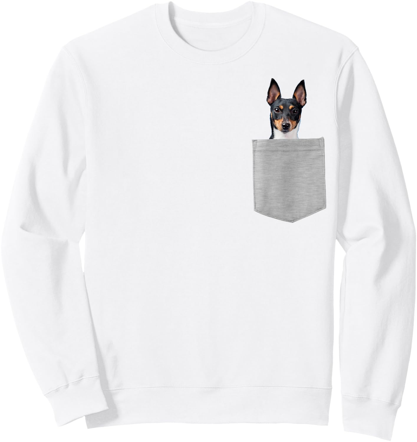 Dog in Your Pocket Toy Fox Terrier Sweatshirt - Sweatshirt | White