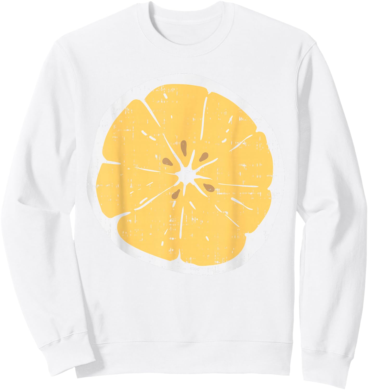 Lemon Funny Citrus Fruit Lazy DIY Easy Halloween Costume Sweatshirt - Sweatshirt | White