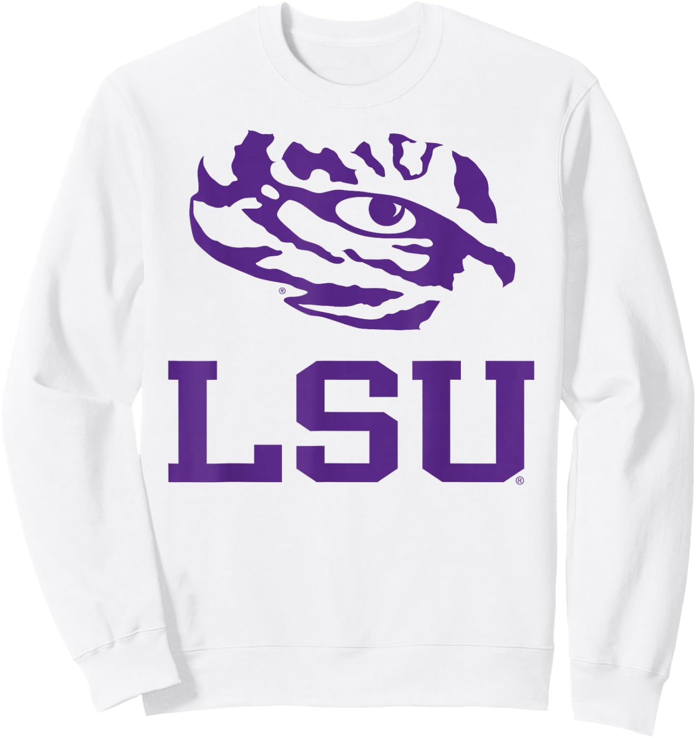 Elite Authentics LSU Tigers -Adults , Grey, Small, Short Sleeve, Classic Fit, , Modern, Game, All Seasons Sweatshirt - Sweatshirt | White