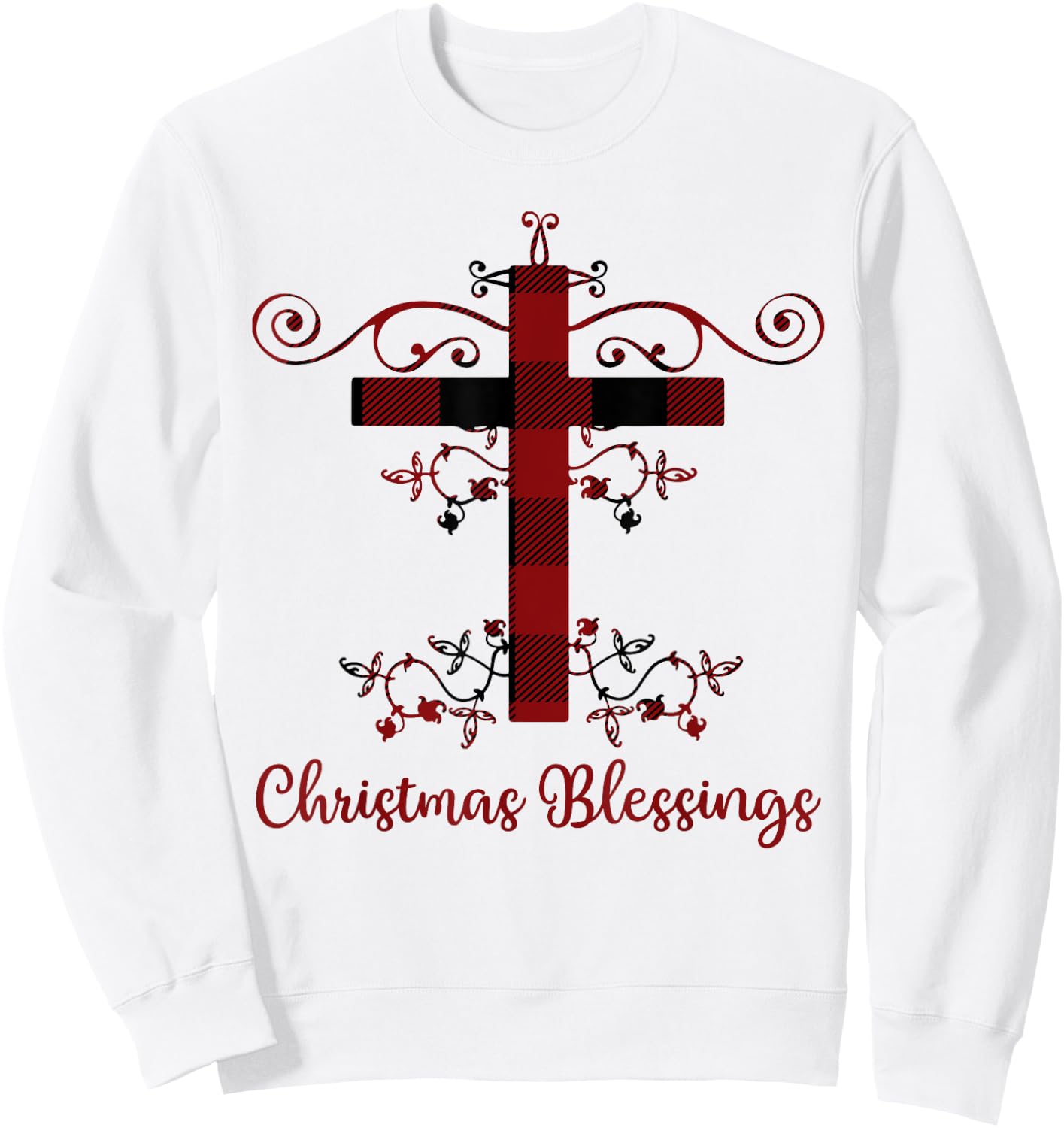 Christian Christmas Blessings Holiday Greetings Gift Sweatshirt - Sweatshirt | White