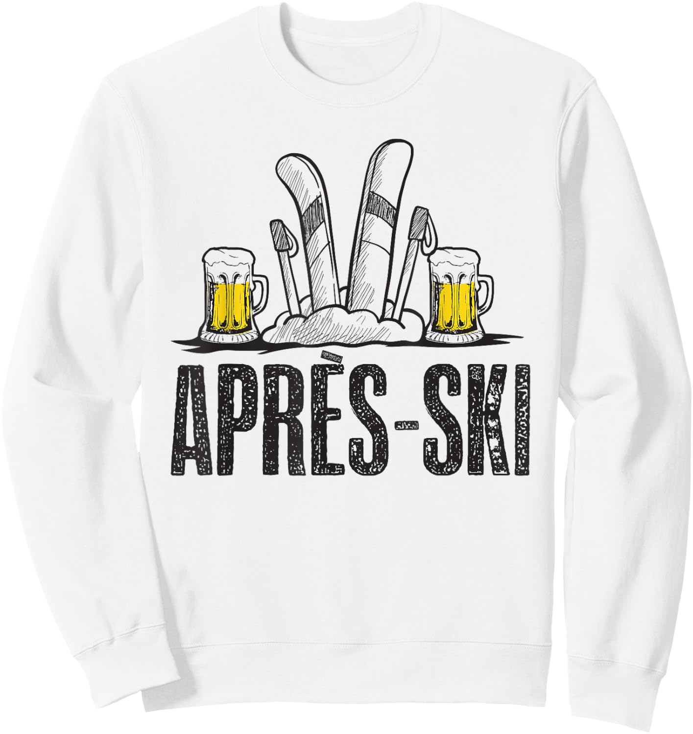 Funny Love Apres Ski Shirt - Great Snow Lovers Gift Sweatshirt - Sweatshirt | White