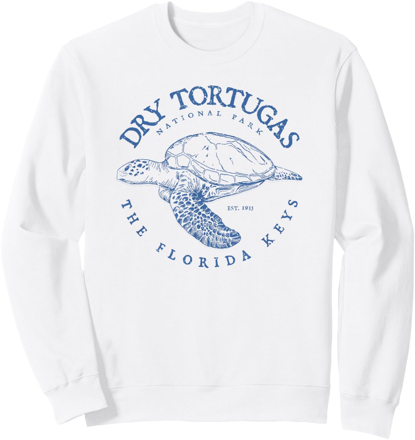 Dry Tortugas National Park Florida Keys Scuba Diving Turtle Sweatshirt - Sweatshirt | White
