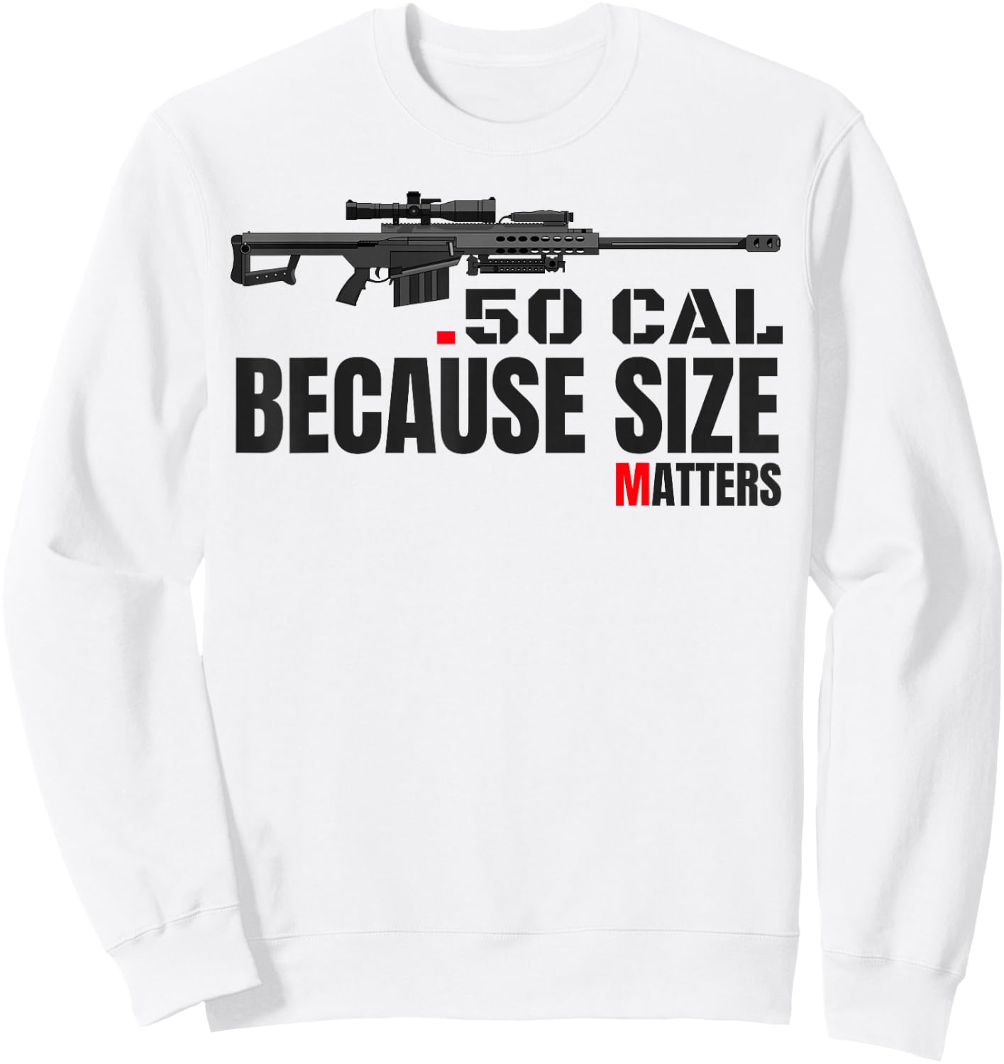 Barrett 50 Cal Gun Love 2nd Amendment Adult Pro Gun Sweatshirt - Sweatshirt | White