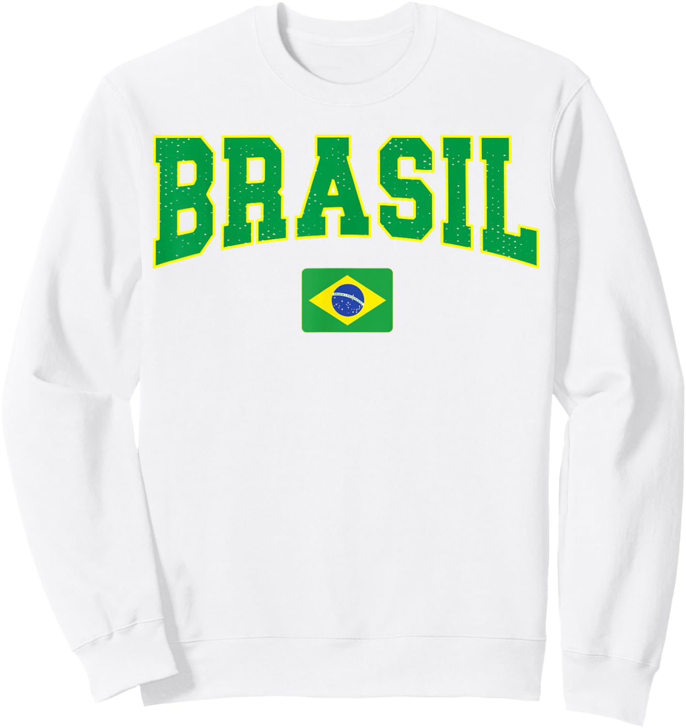 Brazil Flag Yellow Green Proud Brazilian Men Women Brazil Sweatshirt - Sweatshirt | White