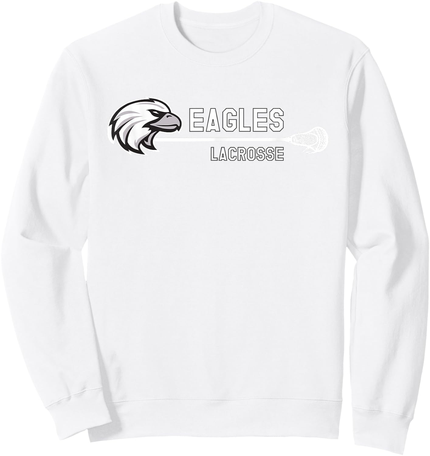 Franklin County Lacrosse Club Horizontal Eagle Sweatshirt - Sweatshirt | White