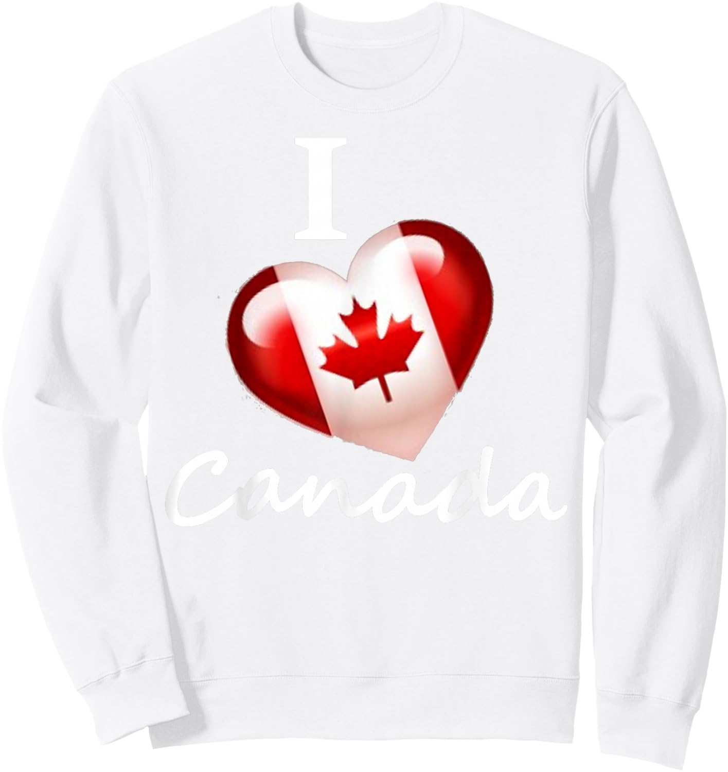 I Love Canada Sweatshirt - Sweatshirt | White