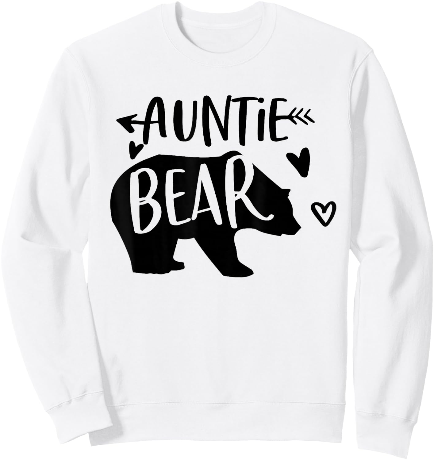 Auntie Bear Cute Family Aunt Shirt Bear Gift Sweatshirt - Sweatshirt | White