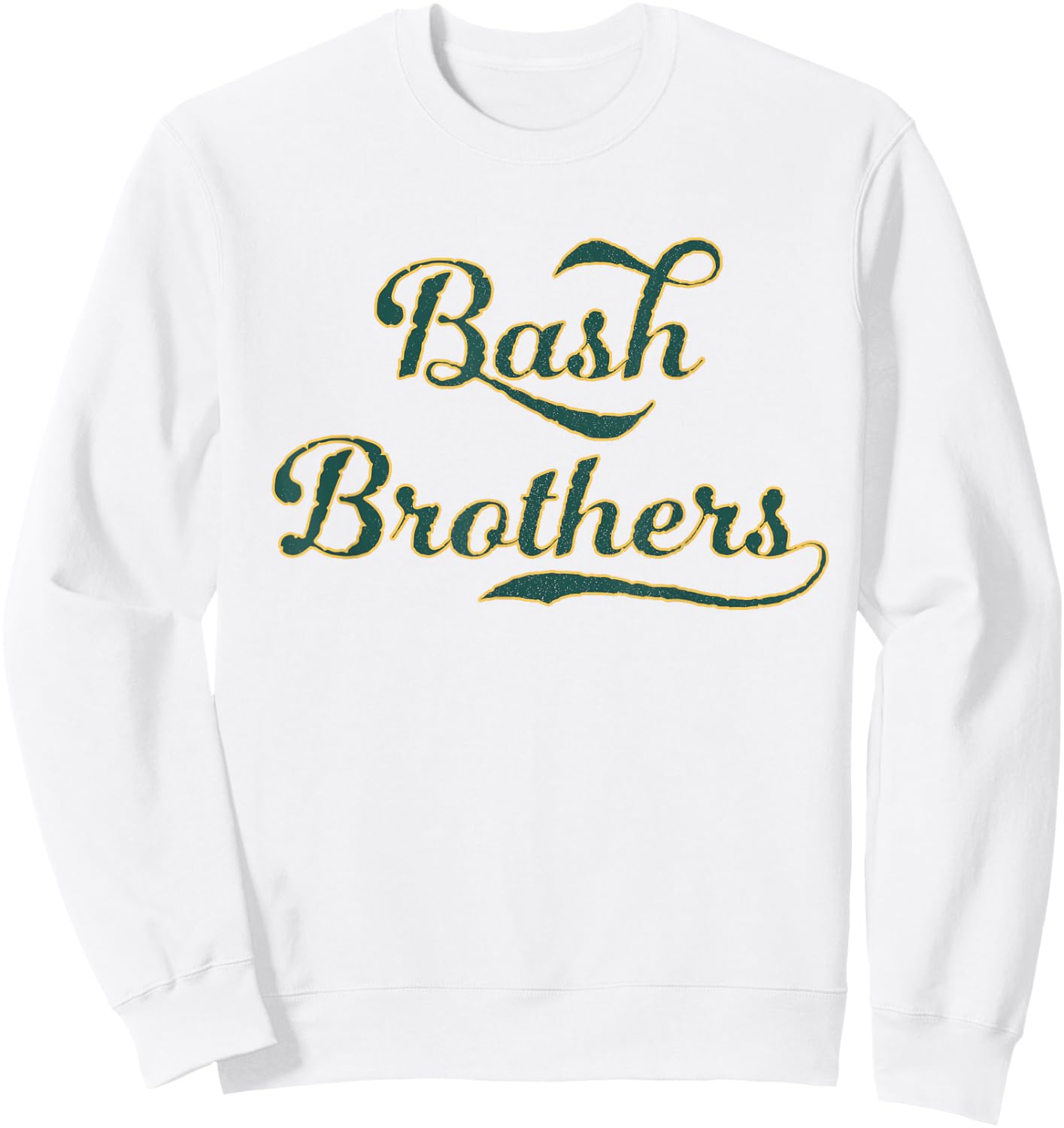 Distressed vintage-look Bash Brothers | Baseball Sweatshirt - Sweatshirt | White