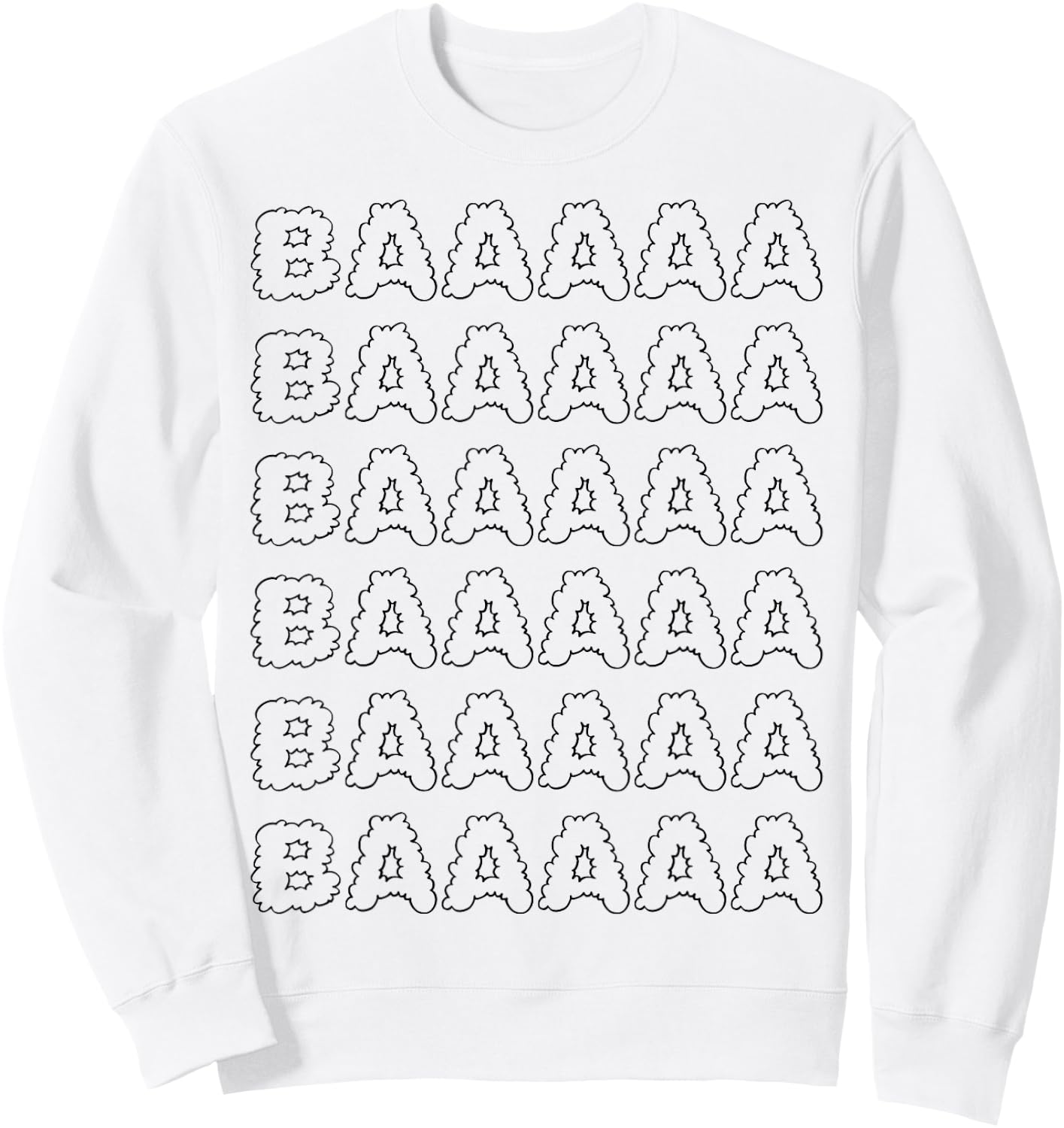 Baaaaa Sheep Quote Wolf in Sheep's Clothing add Beard, Mask Sweatshirt - Sweatshirt | White