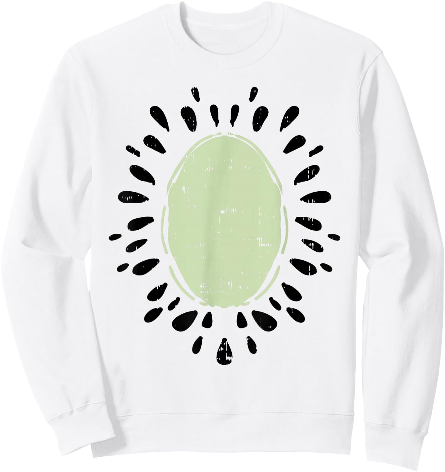 Kiwi-fruit Funny Fruit Food Lazy DIY Easy Halloween Costume Sweatshirt - Sweatshirt | White