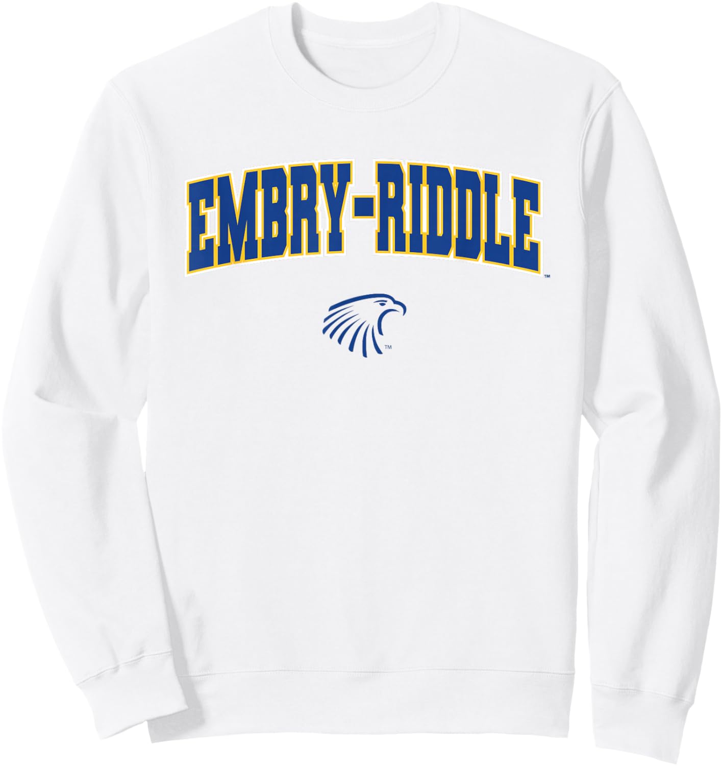 Embry-Riddle ERAU Eagles Arch Logo Sweatshirt - Sweatshirt | White