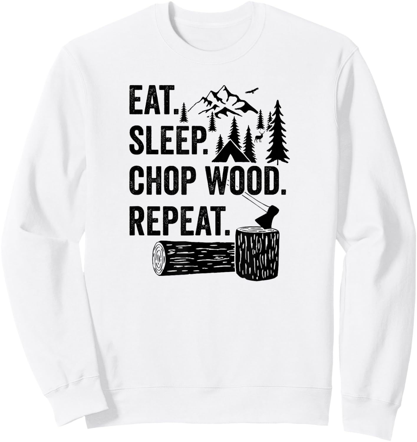 Chopping Wood Lumberjack Shirt for Arborist Tree Surgeon Sweatshirt - Sweatshirt | White