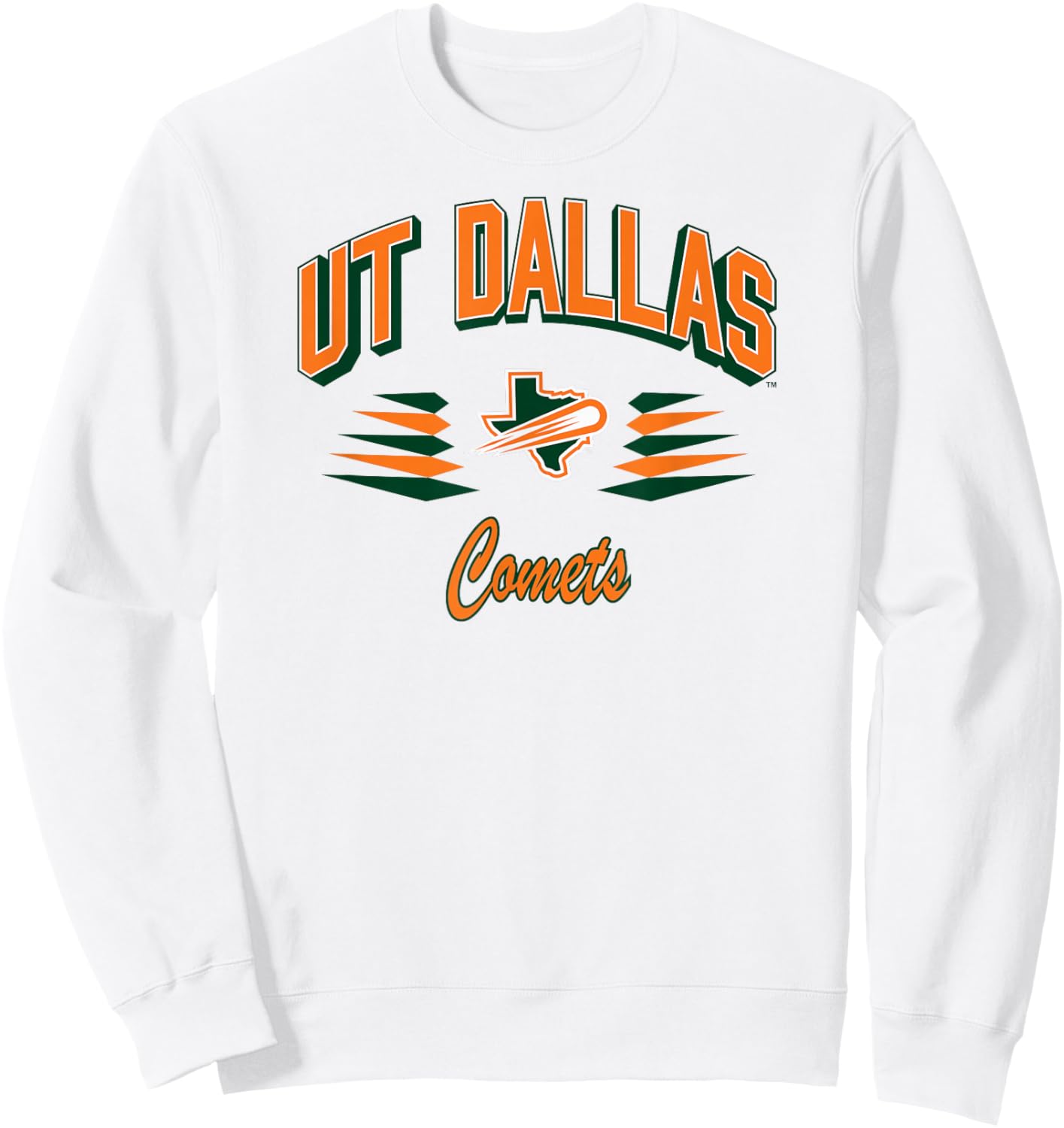 Texas Dallas Comets Retro Diamond Gray Officially Licensed Sweatshirt - Sweatshirt | White