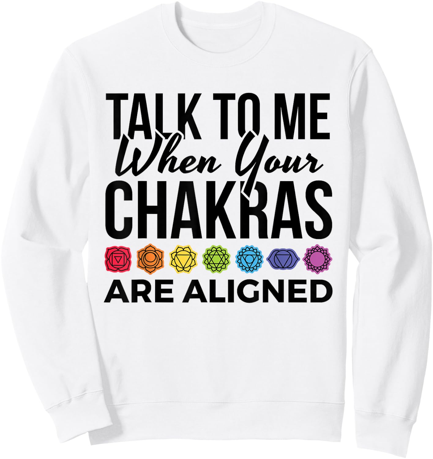 Chakra 7 Chakras Symbol Meditation Yoga Sweatshirt - Sweatshirt | White