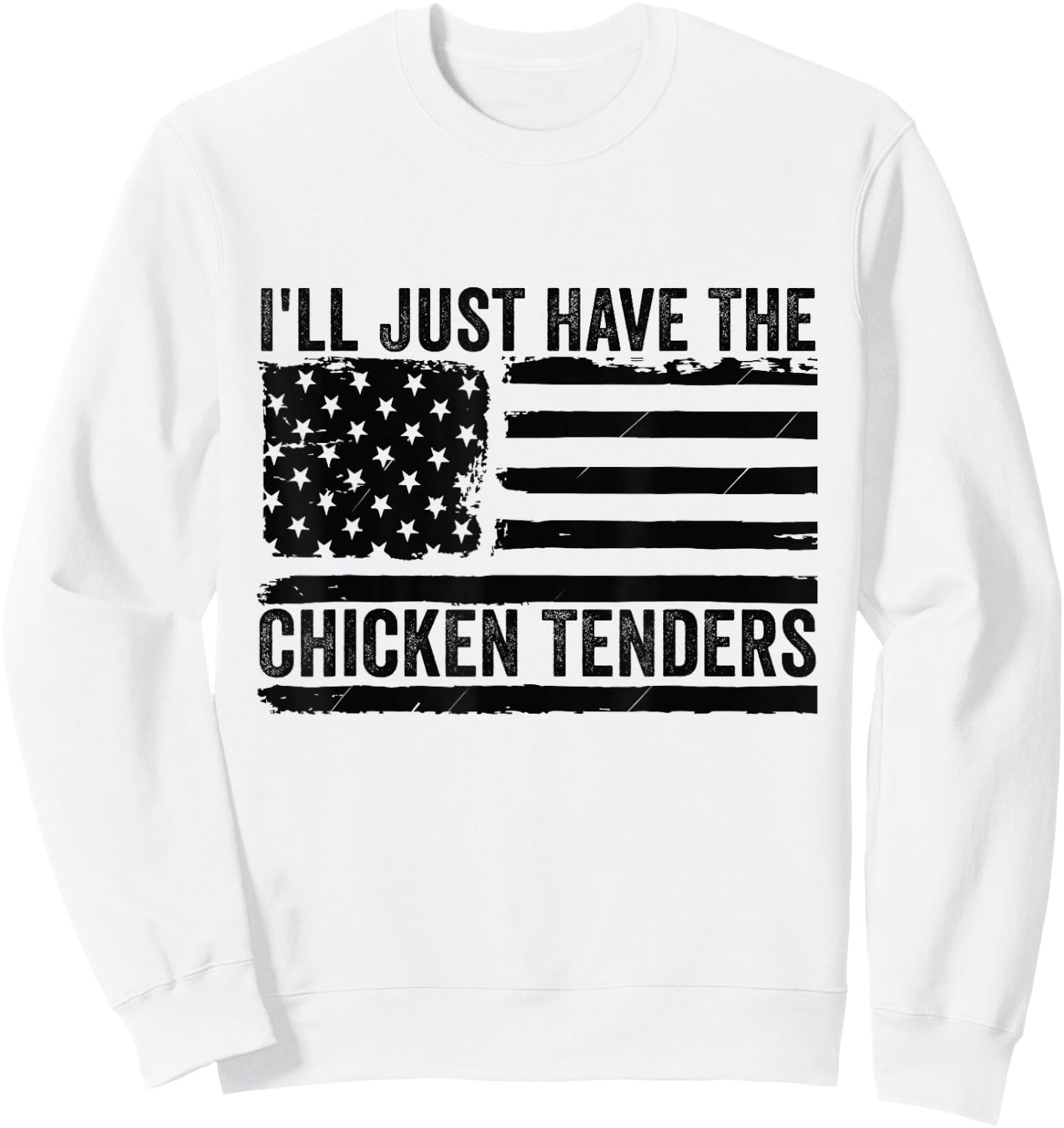 I'll Just Have The Chicken Tenders Apparel -Adults, -Kids Chicken Lovers Grey Small Modern Classic Short Sleeve Sweatshirt - Sweatshirt | White