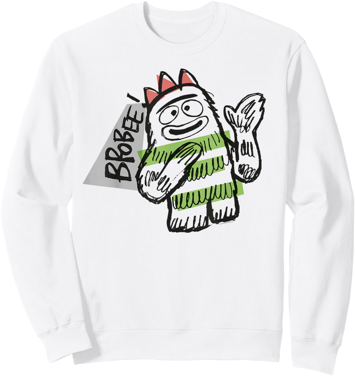 Yo Gabba Gabba - Sketch Brobee Sweatshirt - Sweatshirt | White