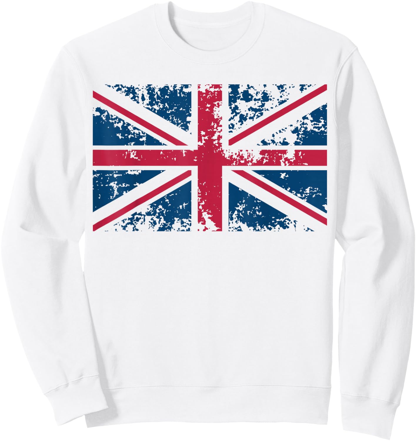 Union Jack Vintage UK Flag Shirt | Britain Loyalists Gift Sweatshirt - Sweatshirt | White
