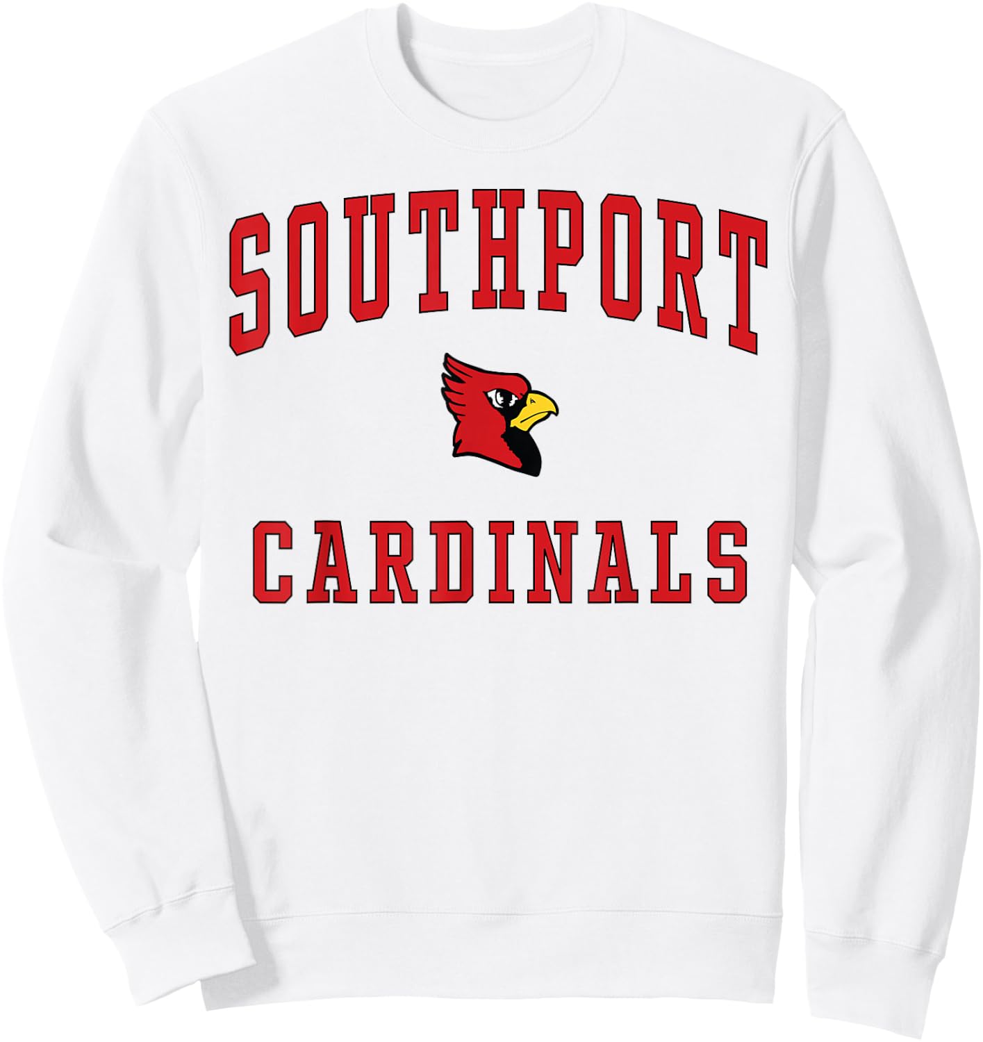 Southport High School Cardinals Sweatshirt - Sweatshirt | White