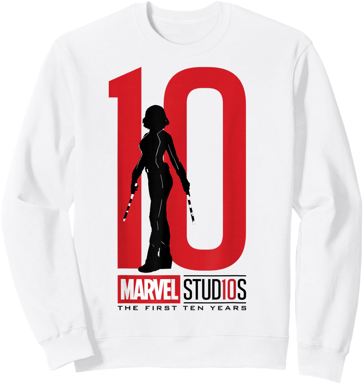 Marvel Studios 10 Years Black Widow Graphic Sweatshirt - Sweatshirt | White