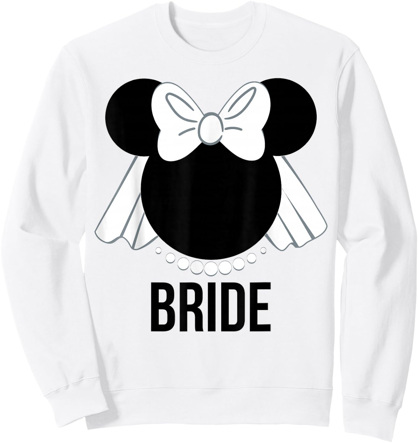 Disney - Bridal Minnie Bride Veil Sweatshirt - Sweatshirt | White