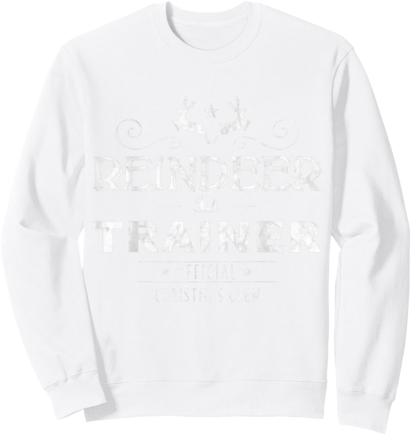 Reindeer Trainer Christmas Crew - Red Sweatshirt - Sweatshirt | White