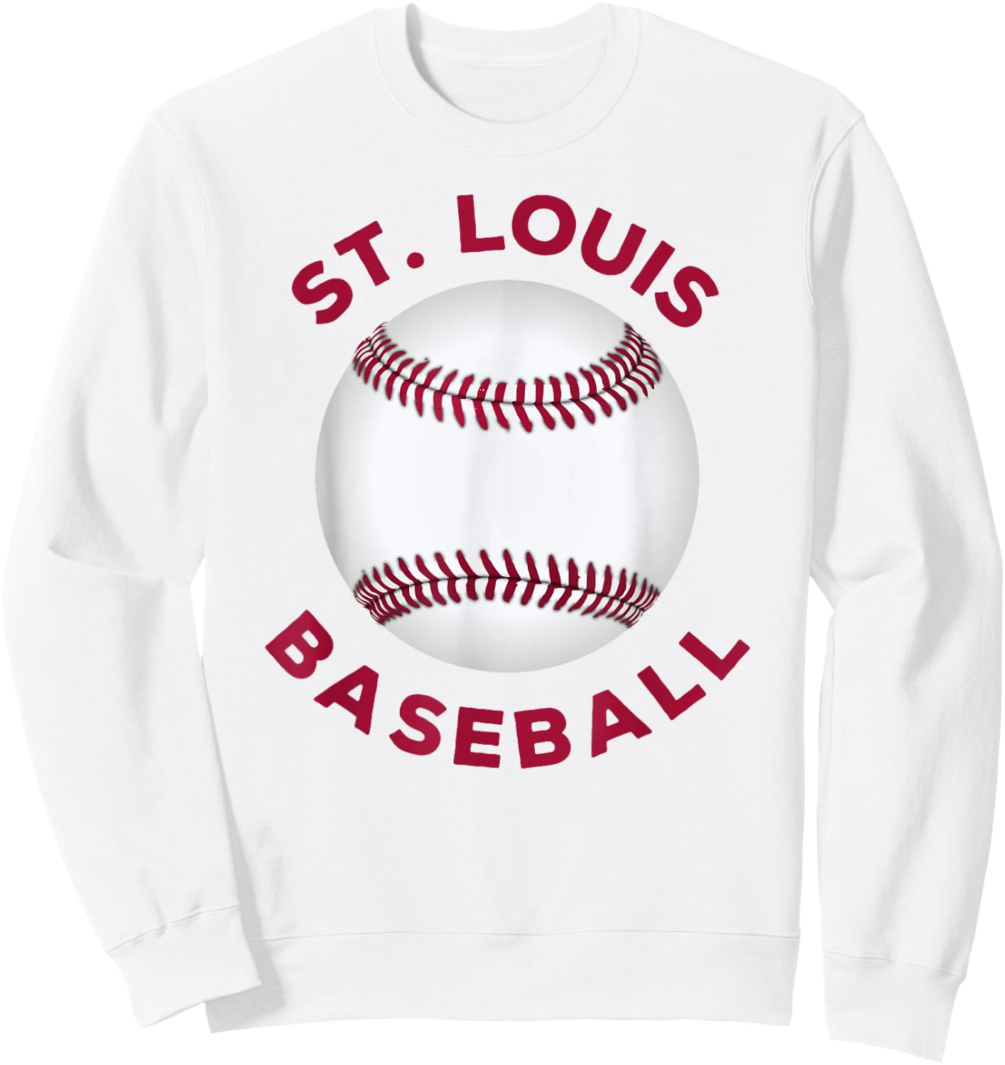 Classic St. Louis Missouri Baseball Fan Retro Sweatshirt - Sweatshirt | White