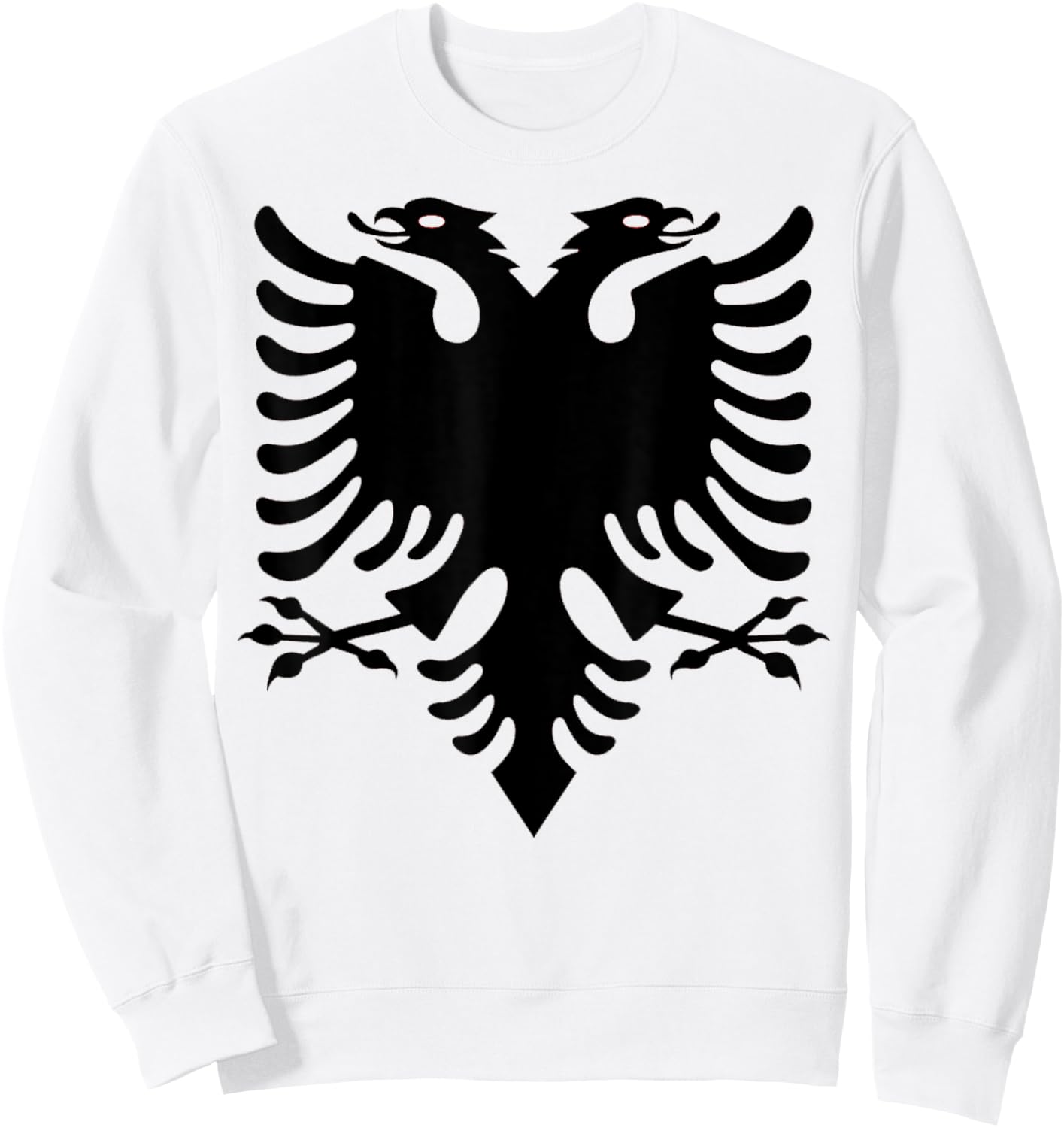Albanian Double Eagle Design - Albania Crest Sweatshirt - Sweatshirt | White