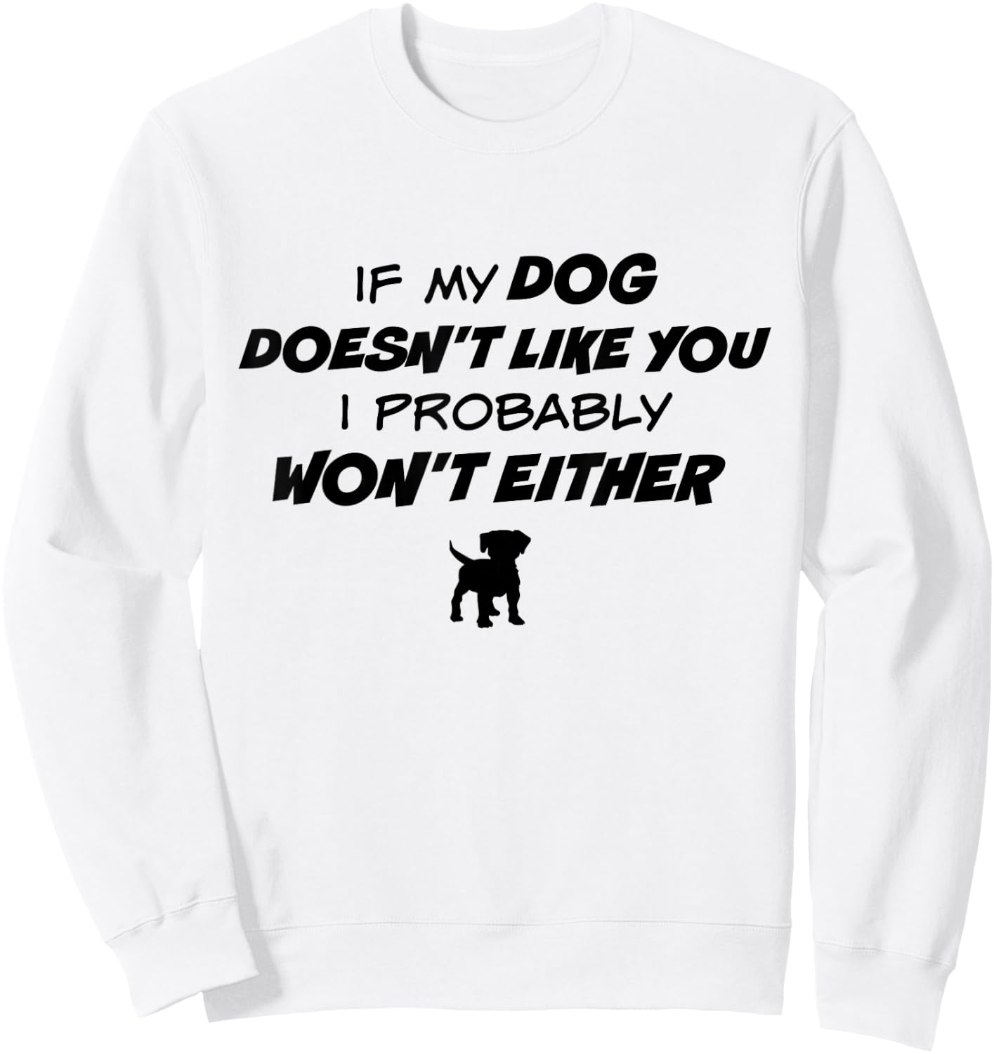 If My Dog Doesn't Like You I Probably Won't Either Sweatshirt - Sweatshirt | White