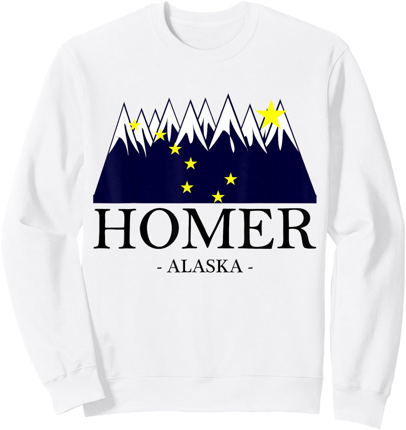 Homer Alaska - | Awesome Mountain - Gift Sweatshirt - Sweatshirt | White
