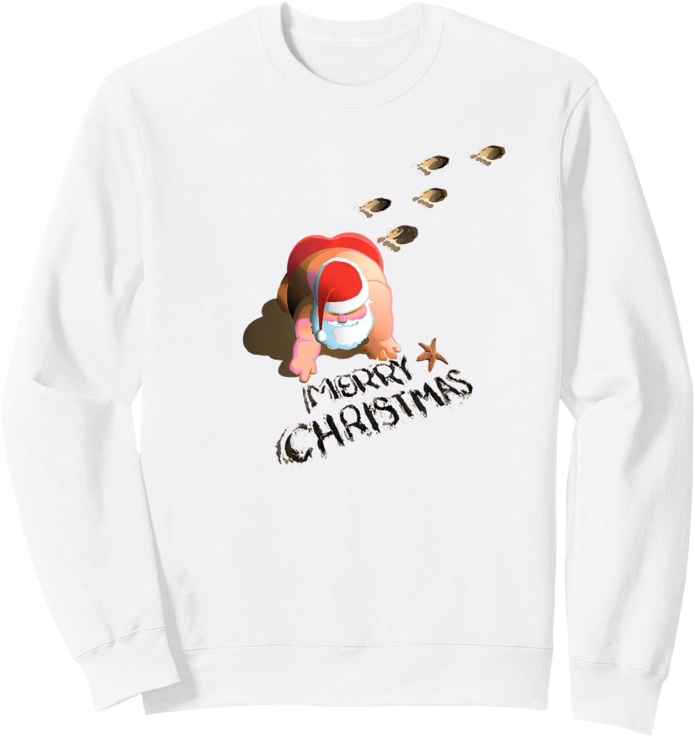 Merry Christmas - Beach Christmas Sweatshirt - Sweatshirt | White