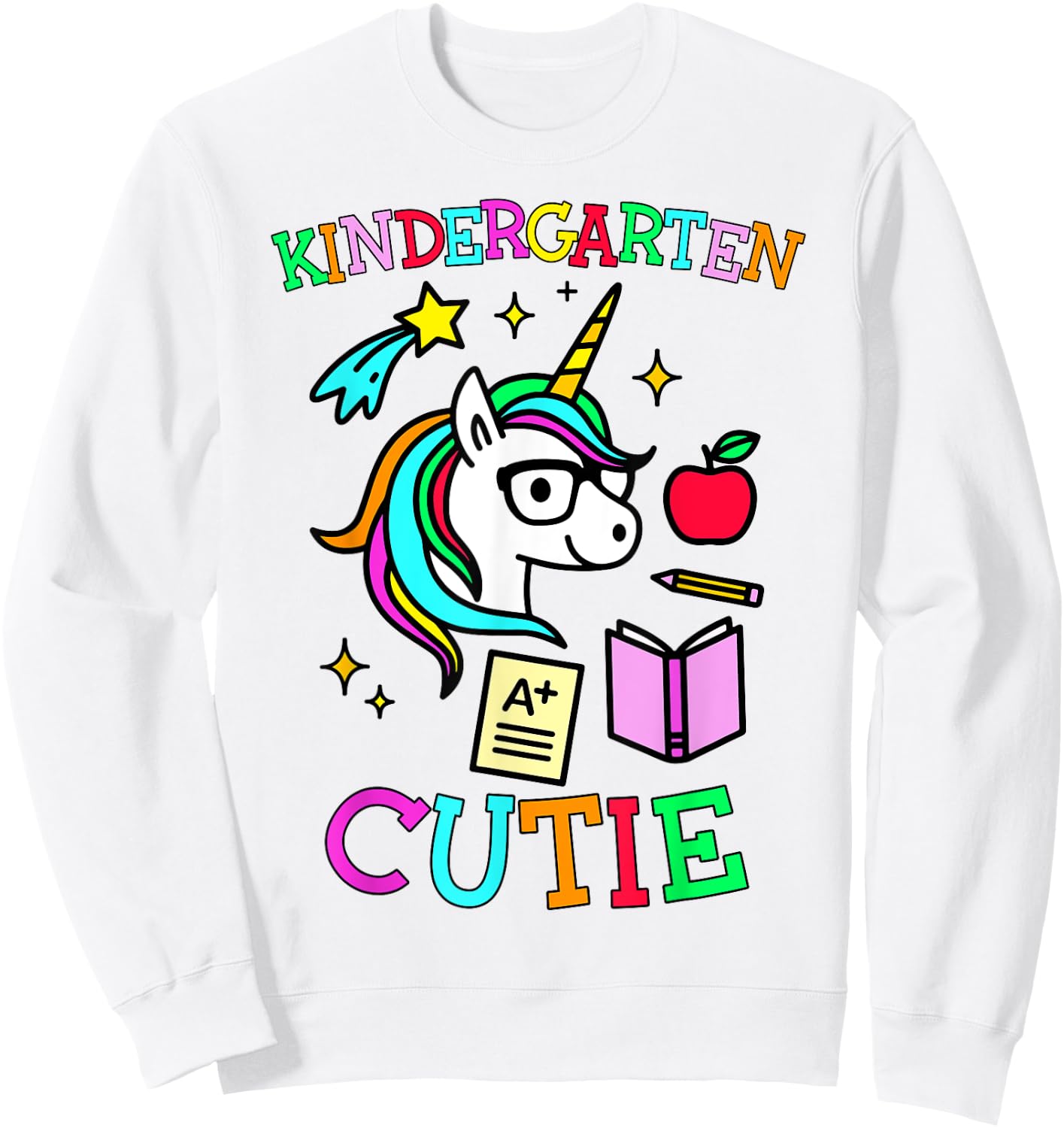 Kindergarten Cutie Unicorn Kindergarten Girl Gift Sweatshirt - Sweatshirt | White