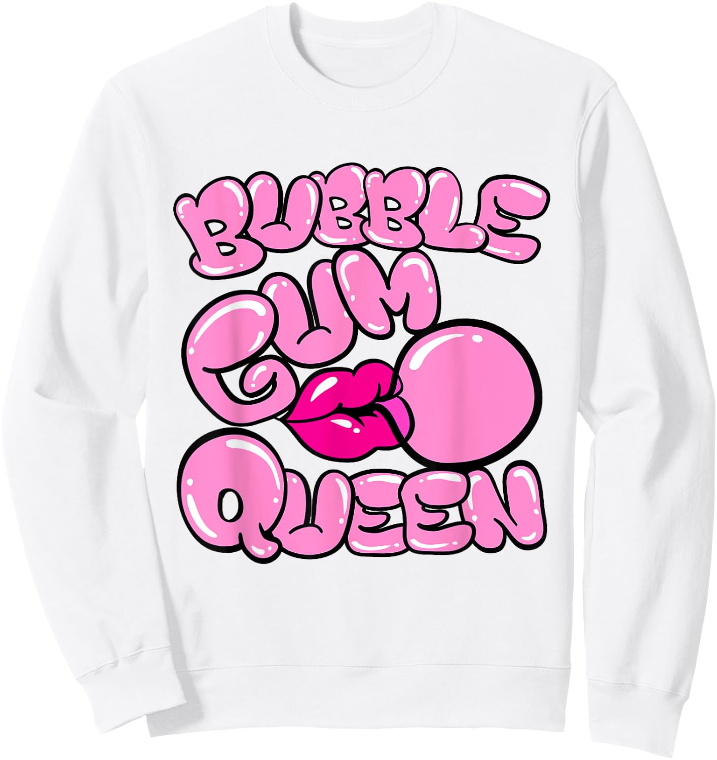 Bubble Gum Queen - Bubble Gum Sweatshirt - Sweatshirt | White