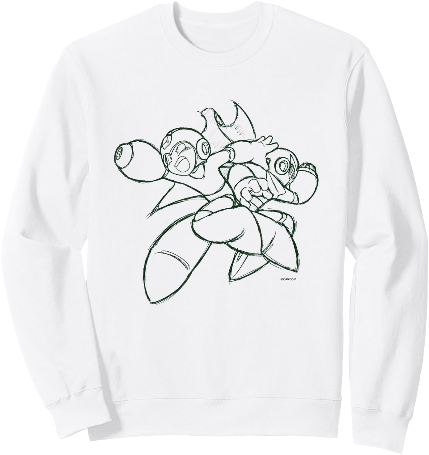 MEGA MAN VS. ProtoMan (B) Sweatshirt - Sweatshirt | White